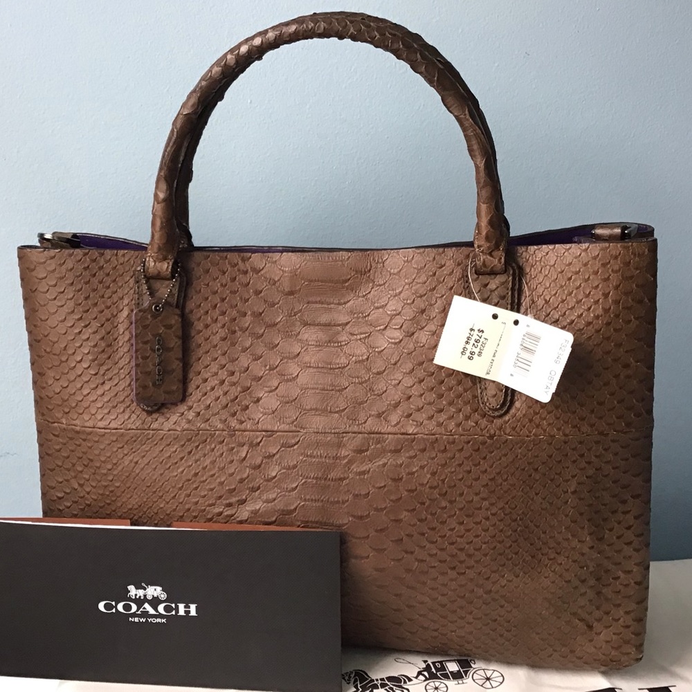 Coach Borough Satchel Croc